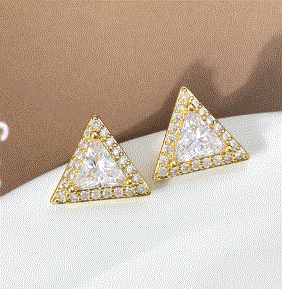 Women's Triangle Stud Earrings